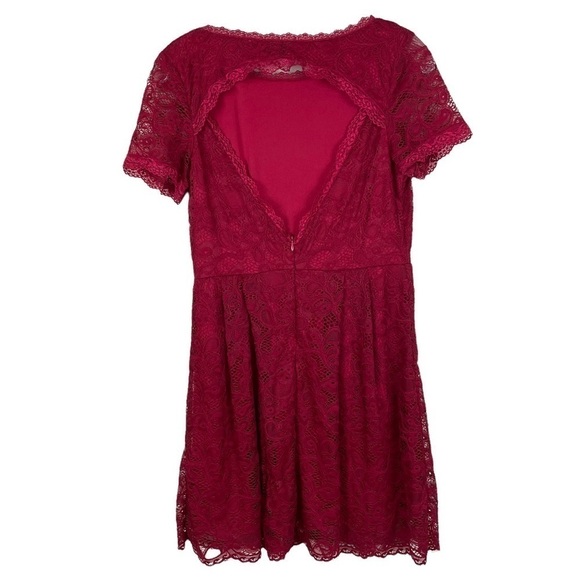 Lulus Red Lace Dress - Picture 4 of 12